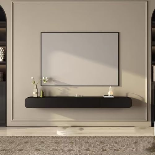 Tv Lowboard Hängend - Schwimmender Tv Schrank - Wandmontage TV-Schrank, 120/160 Cm Medienkonsole Zur Wandmontage, Weißer Schwebender TV-Ständer Zur Wandmontage, TV-Ständer Zur Wandmontage ( Color : Bl