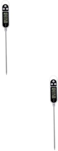 PRETYZOOM 2stücke Digitales Küchenthermometer Präzises Lebensmittel-thermometer Für Grill Bbq Und Flüssigkeiten Temperaturbereich Für Sicheres Kochen Und Braten