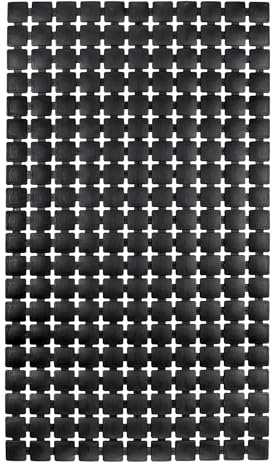 Kleine Wolke Wanneneinlage GATTY Schwarz 39x 68 cm | PVC-frei, kann mit der Schere zugeschnitten werden, schneller Wasserabfluss dank Drainage-Löchern