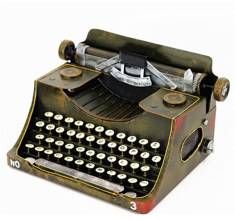DSDGVDFBV Retro-Vintage-Schreibmaschine, Elegantes Dekoratives Retro-Schreibmaschinenmodell Aus Eisen Für Erwachsene Zum Sammeln Und Dekorieren Kreative Hobbys Einzigartige Geschenkidee,Grün