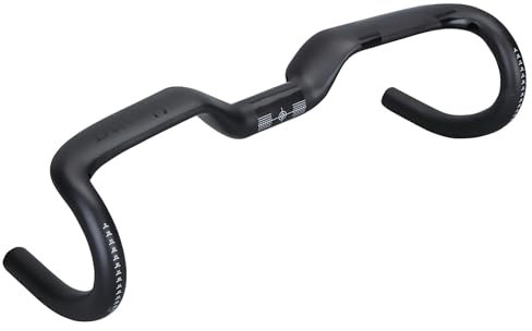 MIAOLLUN 31.8Mm MTB Mountainbike Lenker, Ultraleichte Kohlefaser Fahrradlenker 400/420/440Mm Rennrad Gebogener Lenker,400MM