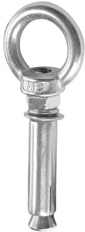 4 Pcs Expansion Bolt, Stainless Steel Expansion Anchor Eyebolt Expansion Screw with Closed Hook Internal Expansion Bolt Fastener for Concrete Brick Wall (M8 x 90mm)