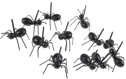 CHAMEEN 12 pinchos para hormigas y frutas, hormigas con forma de hormiga, tenedores, aperitivos, tartas, postres, vajilla para casa, fiesta, cocina, cena, pinchos de frutas, decoración