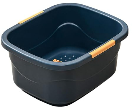 Milageto Piede Bath per I Piedi in Immersione, Leggero, Piede di Pedicure, Vasca Da Bagno, Vasca per Piede per Piede per Vasca per Bagno di Bagno di Bagno, blu scuro grande