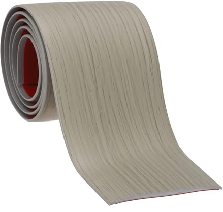 PATIKIL Self Adhesive Floor Transition Strip 10 ft x 3 Vinyl Flat Divider Flooring for Joining Floor Gaps Carpet Transition Floor Tiles, Gray Wood Grain