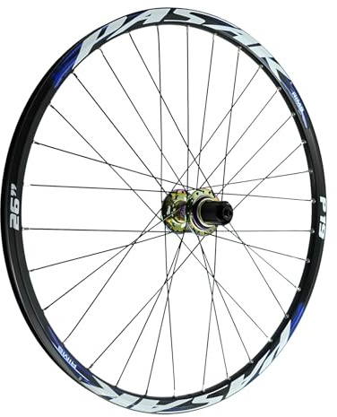 LYYCX 26/27.5/29 MTB Laufradsatz, Fahrrad Vorderrad Hinterrad Scheibenbremse Quick Release, Doppelwandige Aluminiumfelge, 32H HG Hubs Passend für 7-12S.1.25-2.25 Reifen(Rear Wheel_26 inch)