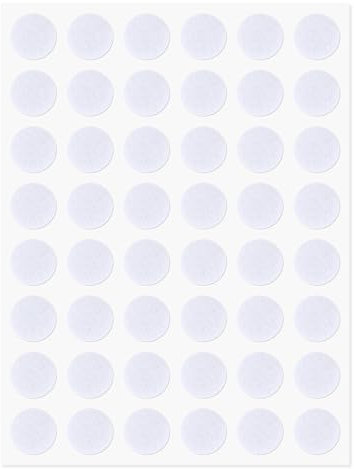 Gosknor 48 Feltrini per Ante di Armadietti, 1,3cm Bianchi Rotondi Silenziosi Autoadesivi in Feltro per Mobili da Cucina Pavimenti Cassetti Tavoli e Sedie