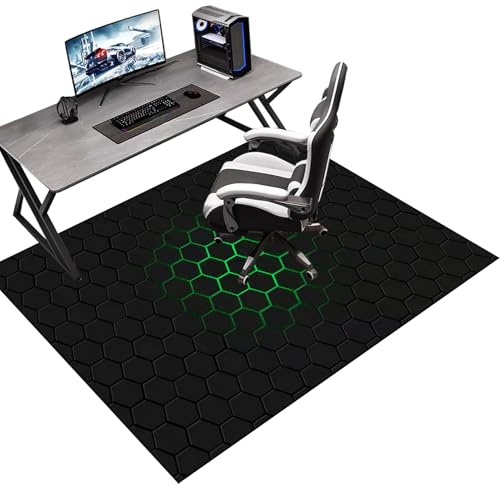 Alfombra Antideslizante Silla Gaming Alfombrilla Protectora Suelo para Silla de Oficina Alfombrilla Protectora para Suelos Alfombrilla Protección para Suelos Duros, Laminado, Parqué 130 x 160 cm