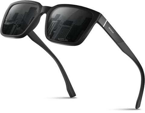 gesruny ㅤ Polarisiert-Sonnenbrille-Herren-Damen-Sonnenbrillen-Unisex-Schwarz-UV400-Retro-Vintage-Klassisch-Golf-Fahren-Angeln-Reisebrille-Outdoor-Sportarten Mode Sonnenbrille,grey