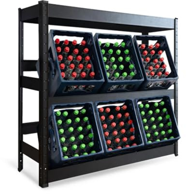 KARAT Scaffale per casse di bevande da 6 a 9 cassette (6 scatole con ripiano)