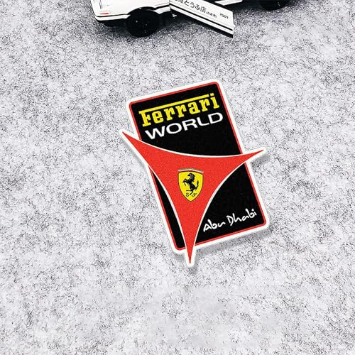 ZXNMCB Pegatinas Coche para Ferrari, Emblema Etiqueta Engomada para Coche, Emblema Fender Trunk Insignia Pegatina, Pegatinas Coche Exterior,F