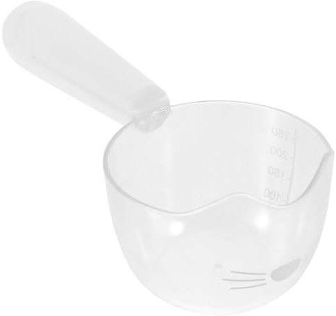 PartyKindom Cuchara Porta Alimentos para Mascotas Clip Multifuncional para Comida Húmeda, Vaso Transparente Escala Medidora, Tamaño Pequeño, Uso en Alimentación de Perros y Gatos, para Dueños