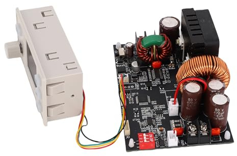 Fafeicy Fuente de Alimentación de CC Ajustable, Fuente de Alimentación de CC Variable Fuente de Alimentación de CC Regulada 0-60 V 20 A 1200 W con Pantalla Digital
