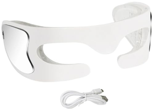 Muuookka Appareil de Massage Oculaire Anti-Âge, Thérapie Photonique LED, Appareil de Relaxation pour les Yeux, pour Réduire les Cernes, Soulager la Fatigue et les Ridules, Traitement de Beauté