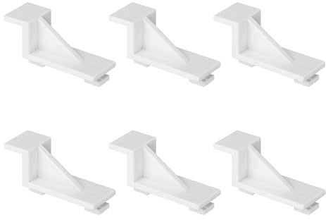sourcing map 6Pcs Refrigerator Shelf Clips, 38mm Plastic Freezer Shelving Pegs Replacement Cooler Rack Support Brackets for Home Refrigerators Shelves Secure, White