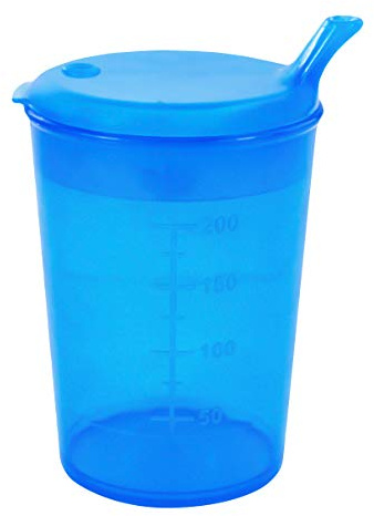 Medi-Inn+ Schnabelbecher 250 ml Trinköffnung 4 x 4 mm blau | Vorteilspack: 250 Stück