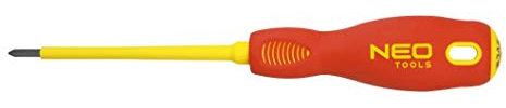 Tournevis cruciforme 1000 V, PH1 x 80 mm, SVCM, poignée triangulaire, creux pour le pouce profilé, avec certification TÜV NEO 04-072