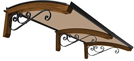 BELLHOUSE COPERTURE Auvent en Bois Mod. Legno Riccio Miel - P100 e L200 - BRONZÉ