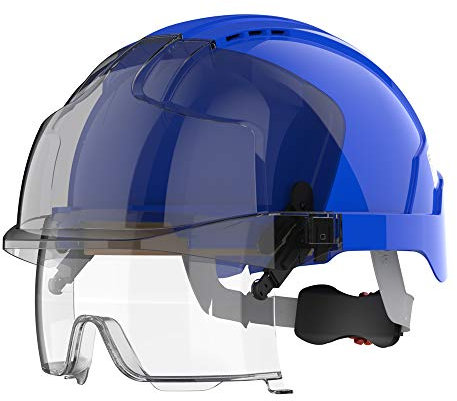 JSP EVO VISTAlens EN 397 Safety Helmet Blue/Smoke (AMB170-007-F00)
