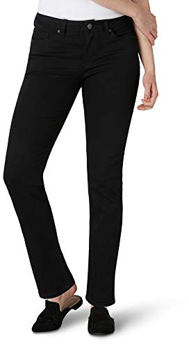 Lee Women's Legendary Mid Rise Straight Leg Jean Black 8