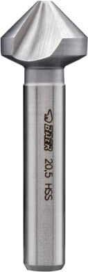 BAER Kegelsenker 25 mm (für M 12) HSSG 90° - Senkbohrer - Entgrater - Senker - Ansenker - Versenker - Versenkbohrer - Handsenker - Bohrsenker - Senkkopfbohrer