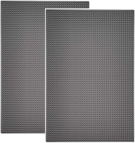 Highball & Chaser Lot de 2 tapis de bar 45 cm x 30 cm x 8 cm d'épaisseur, durable et élégant pour les déversements, antidérapant, non toxique, tapis de service pour le thé, les bars, les restaurants,