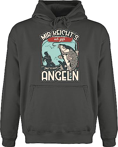Hoodie Herren Pullover Männer - Angler Geschenke & Zubehör - Mir reicht's ich geh angeln - XL - Anthrazit - angel fischerei gehe pullis fischen pulli grau fishing hoddies/pullies angelsport