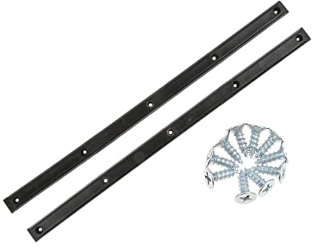 Sharplace 2pcs Skateboard Longboard Deck Rails with Mounting Screws 1 Pair, Black