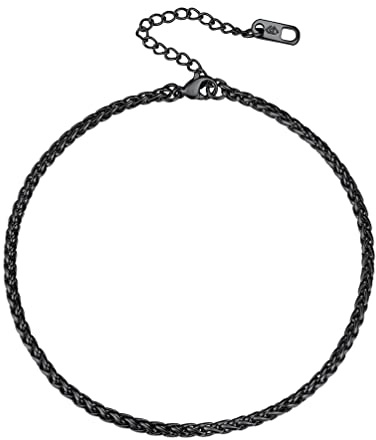PROSTEEL Ankelkedja för kvinnor, justerbara vattentäta ankelarmband, hjärta/kubansk/cigarr fotkedja 316L rostfritt stål för strand sommar med presentask, En storlek, Rostfritt stål, Ingen ädelsten