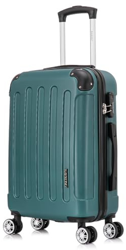 RAYKONG Maleta Cabina ABS 55x40x20cm (40L) - Trolley pequeña Equipaje de Mano - Verde