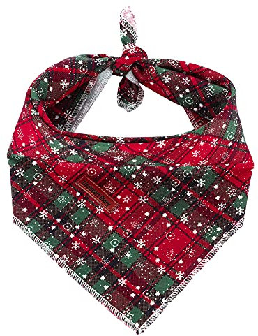 Lionheart glory Hundehalstuch 1 Päckchen waschbar weiche Baumwolle Weihnachten Lätzchen Schal, einstellbar Kerchief Quadratische Hund Halstücher für kleine Hunde Grün Halstücher
