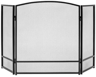 Funkenschutzgitter Einfache Haushaltsboden-Eisen-Kamin-Schirm-Kamin-Zaun-Trennwand-Faltbarer dekorativer Schirm Feuerschirm