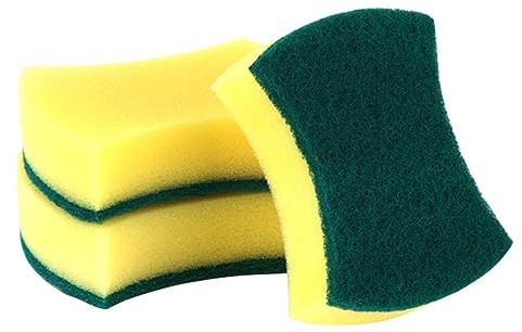 PartyKindom 5pcs Double-Sided Kitchen Cleaning Sponge Sponge Head for Dishwasher Bathroom Pad Dishwashing Scrubbing Pad