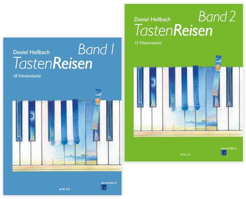 Tastenreisen Band 1 und Band 2 (ACM217, ACM218) von Daniel Hellbach + Soundman-Notenheft + 2 Pianobleistifte (Starterset)
