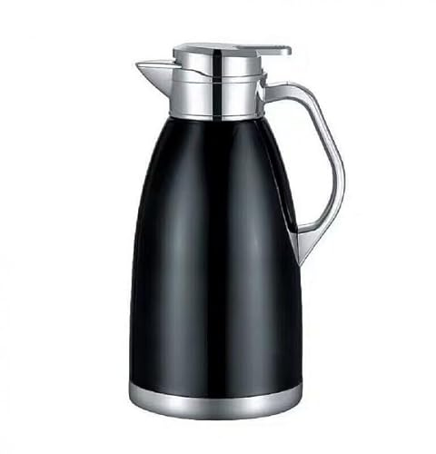 Thermoskanne Isolierkanne Kaffeekanne 1,8 Liter FLSK 2,3 Schwarz