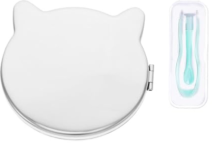 CZNBZIU Miroir Compact, Cuir Pu Classique Grossissement Sac Ultra Portable Pour Porte-Monnaie Et Voyages