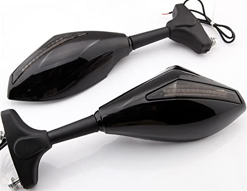 Lenkerendenspiegel Motorrad Motorrad Motorrad Blinker Integrierte Spiegel Für Suzuki Für GSX R 600 750 1000 SV 650 Chopper Spiegel