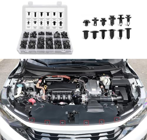 Jsorum, 240 clip per auto, clip di fissaggio per paraurti, rivetti in plastica per auto, kit di fissaggio a pressione, accessori per auto, set universale per la maggior parte delle auto