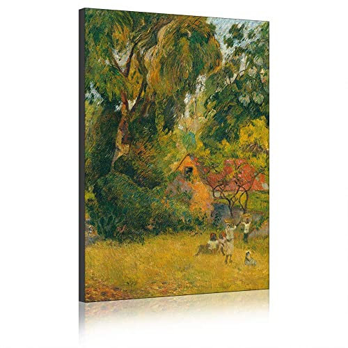 BBSYDH Tela Quadro 60 * 80cm Senza Cornice Capanne famose Alberi Di Paul Gauguin Pittura Fineed Poster su tela Stampe arte murale Immagine