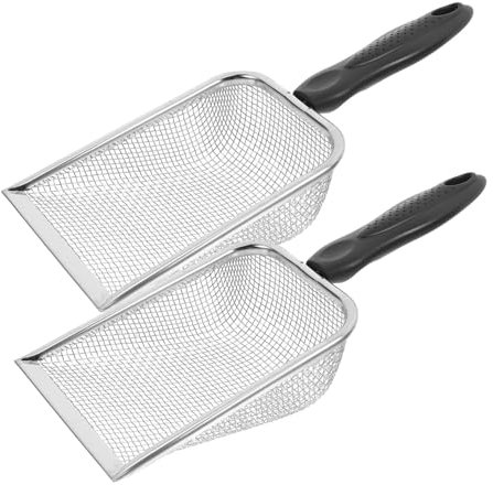 Milisten 2pezzi Palette Maglia Per Spiaggia Palette Per Raccolta Conchiglie e Pulizia Litter Per Animali Domestici Strumento Multiuso Per Filtrare Sabbia e Raccogliere Conchiglie