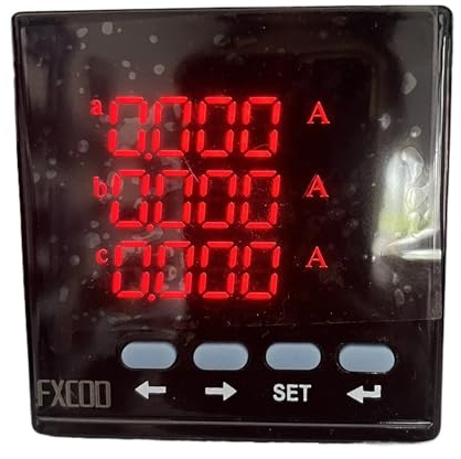 Amperímetro LED trifásico con pantalla digital y medidor de panel con pantalla digital RS485(80 * 80mm)