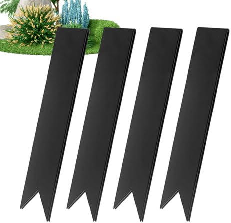 Clôture De Jardin, Bordure De Paysage En Métal Noir - Bordure De Barrière De Jardin Piquets De Bordure En Métal | Bordure Métallique De 6 Pouces Pour L'aménagement Paysager, Clips De Connecteur En Aci