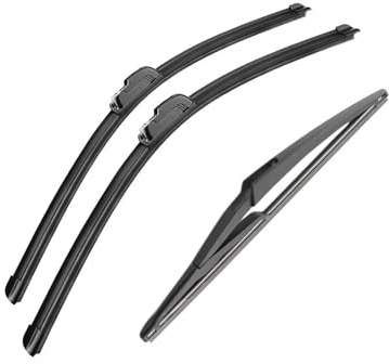 Window Wiper Blade Set Automotive For Nissan For Qashqai For J11 2013-2020 26+17+12 3PCS Front Rear Wiper Blades Windshield Windscreen Window Cutter Accessories Windshield Wipers Front