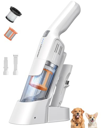 Aspiron Handstaubsauger Akku, 18000Pa & Schnellladestation, Starke Absaugung, HEPA-Filter, Akkusauger Klein für Autos, Zuhause, Büro