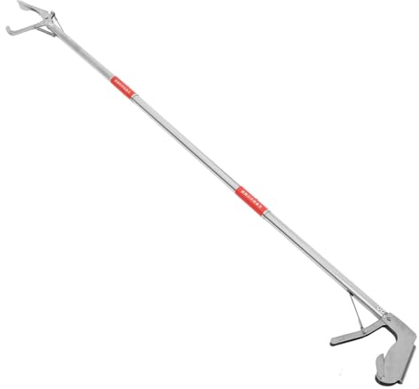 HEMOTON Pinza para Serpiente Plegable de Acero Inoxidable Ligera Extensión Larga y Diseño de 3 Secciones Adecuado para Captura Confiable de Cangrejos y Anguilas