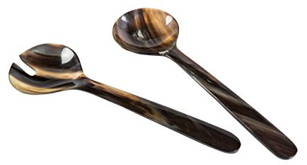 Holz-Leute Salatbesteck Horn Adele