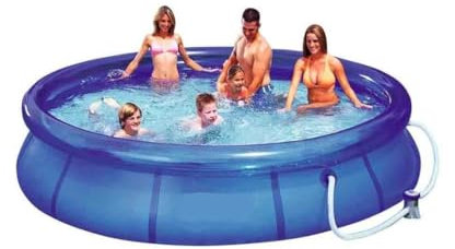 TrAdE Shop - PISCINA GONFIABILE TONDA 366 X 76 CM POMPA FILTRANTE E KIT DI RIPARAZIONE