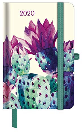 GreenLine Diary Floral 2020 - 15x10cm - Wochenkalender - Buchkalender