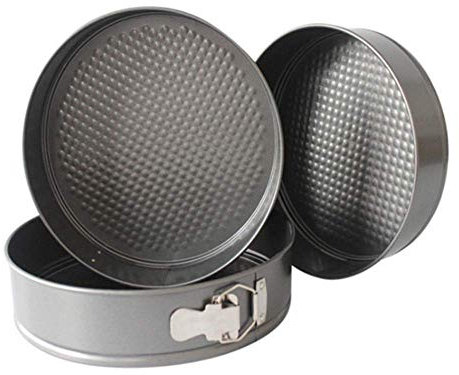 AIMEITE Moulle à Gâteau Rond en Acier Inoxydable Moulle à Charnière Moule Antiadhésif Cuisson Antiadhésive Moule à Manqué avec Fond Amovible (Options de Tailles Multiples) (24cm)