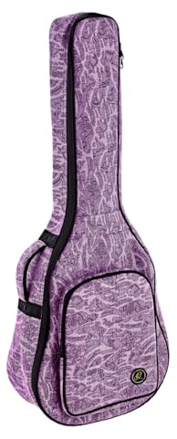 Ortega Guitars Jean Dreadnought-Gitarre-Tasche - Baumwolle / Leinen, Lila | für Dreadnought-Akustikgitarren, Höhe 106cm Breite 42cm, mit Schultergurten, OGBAC-DN-PUJ